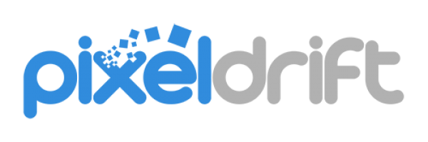 logo for PixelDrift Graphic Design