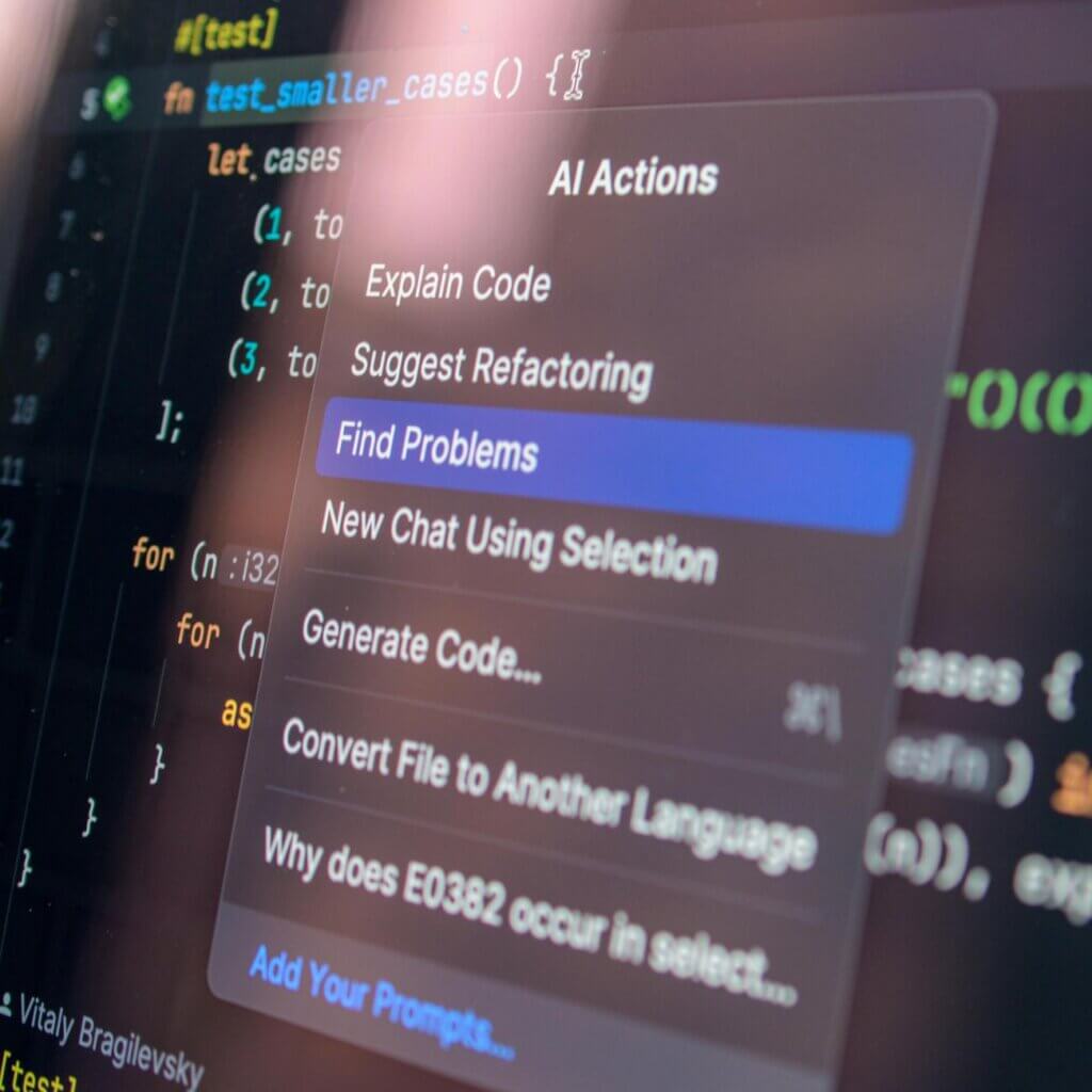 AI logo design interface generating graphics on a computer screen